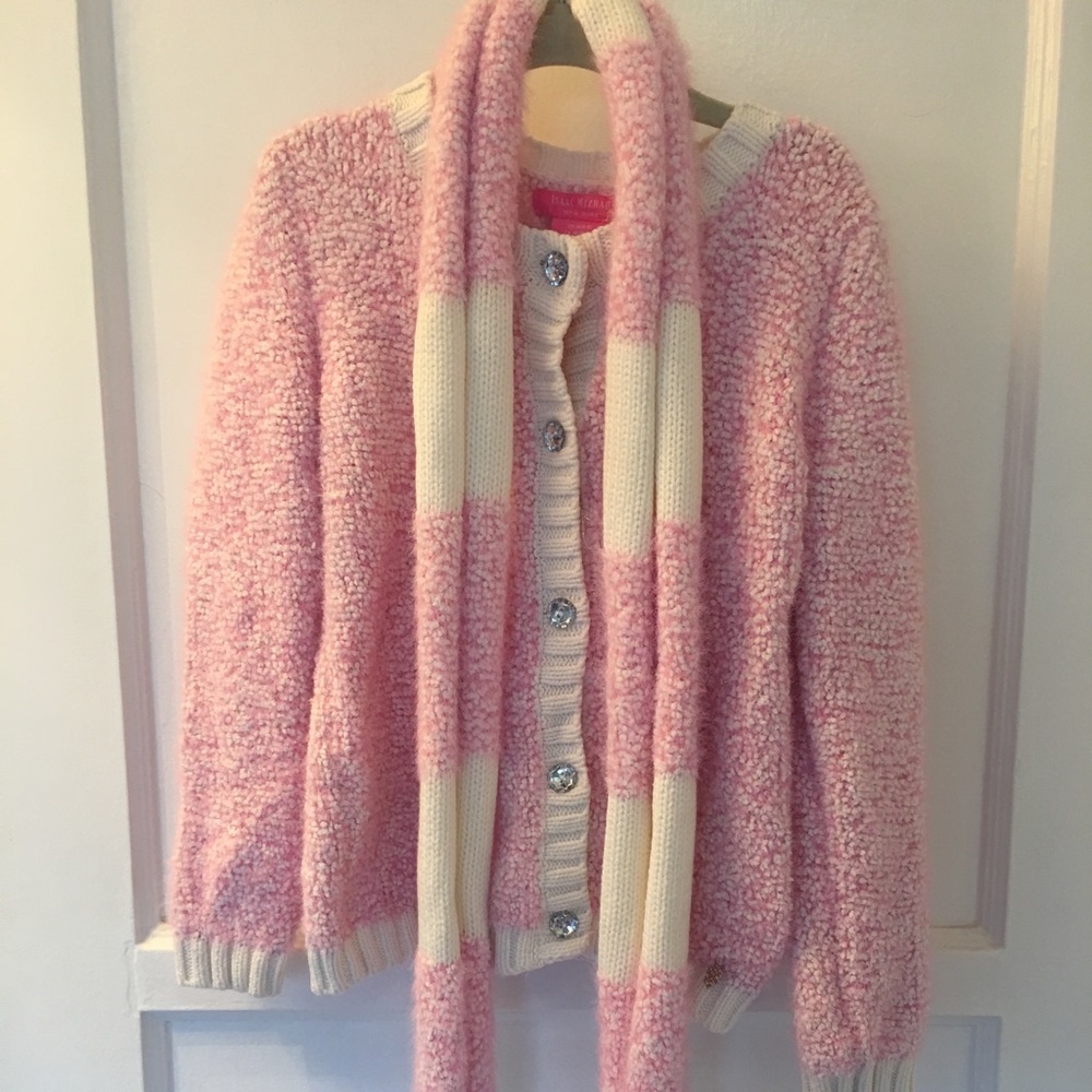 Isaac Mizrahi sweater and scarf set sz 6